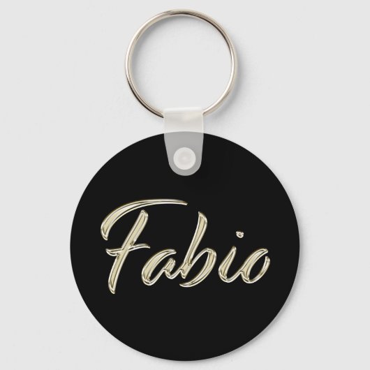 Fabio Button Name Schlüsselanhänger (Vorderseite)
