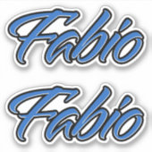 Fabio Name blue Aufkleber Sticker Stickerset (Vorderseite)