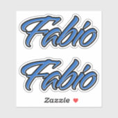 Fabio Name blue Aufkleber Sticker Stickerset (Blatt)