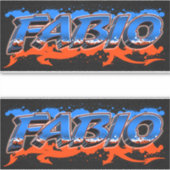 Fabio Vorname Name Graffiti Aufkleber Sticker (Vorderseite)