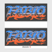 Fabio Vorname Name Graffiti Aufkleber Sticker (Blatt)