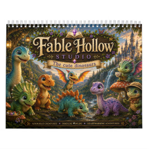 Fable Hollow Studio Süße Dinosaurier-Abenteuer Kalender