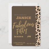 Fabolous Cheetah 50. Geburtstag Einladung (Vorderseite)
