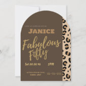 Fabolous Cheetah 50er Einladung (Vorderseite)