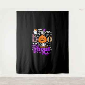 Faboolous Birthday Ghoul Shirt Funny Boo Pumpkin H Wandteppich