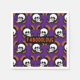 Faboolous Creepy Beängstigend Skulls Halloween Mus Serviette