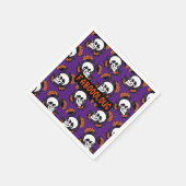 Faboolous Creepy Beängstigend Skulls Halloween Mus Serviette (Ecke)