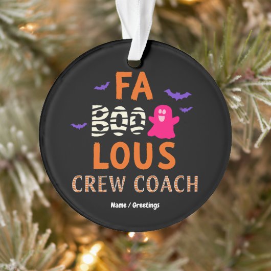 Faboolous Crew Coach Halloween-Party Ghost Funny Ornament (Baum)