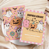 Faboolous Cute Ghost Groovy Halloween Birthday Einladung