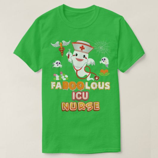 Faboolous ICU Nurse Fabulous Halloween Ghost Pumpk T-Shirt (Design vorne)