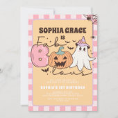 Faboolous Niedlich Ghost Groovy Halloween Geburtst Einladung (Vorderseite)