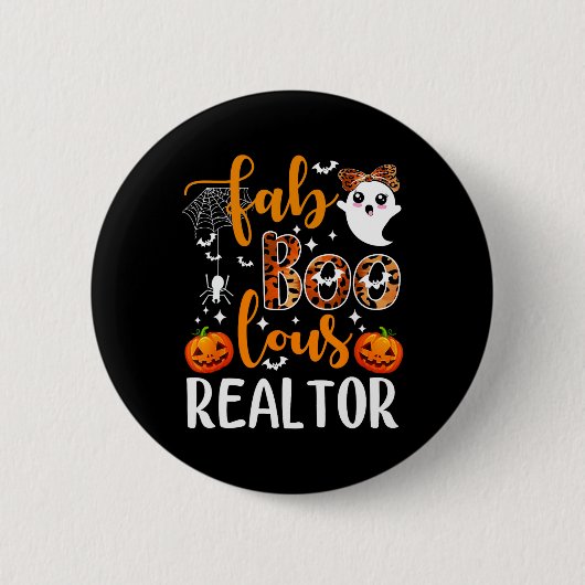 Faboolous Realtor Halloween Realtor Real Anwesen A Button (Vorderseite)