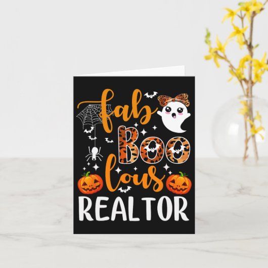Faboolous Realtor Halloween Realtor Real Anwesen A Karte (Gelbe Blume)