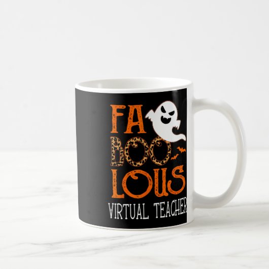 Faboolous virtueller Lehrer über Halloween-Party F Kaffeetasse (Rechts)