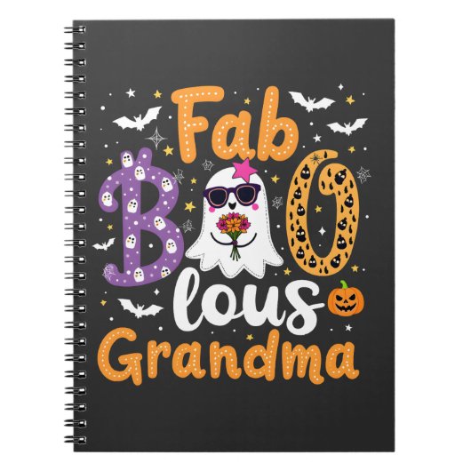 Faboolus Grandma Spooky Ghost Halloween Notizblock (Vorderseite)