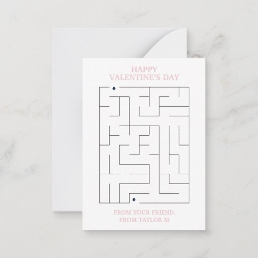 FaBOWlous Bow Themed Classroom Valentines Card Mitteilungskarte (Rückseite)