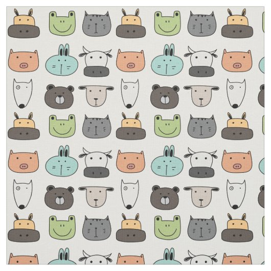Fabric - Animal Faces Stoff (Muster)