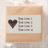 Fabric Applique Heart Collage (Insitu)