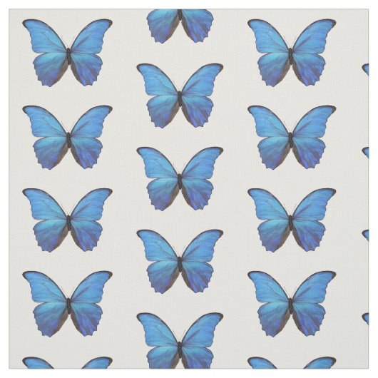 Fabric - Blaue Morpho-Schmetterlinge Stoff (Muster)