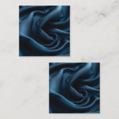 Fabric Blue Seide Quadratische Visitenkarte (Vorne/Hinten)