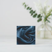 Fabric Blue Seide Quadratische Visitenkarte (Stehend Vorderseite)