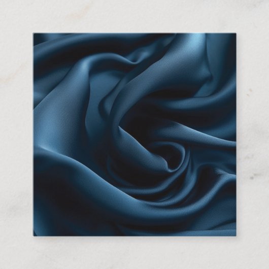 Fabric Blue Seide Quadratische Visitenkarte (Vorderseite)