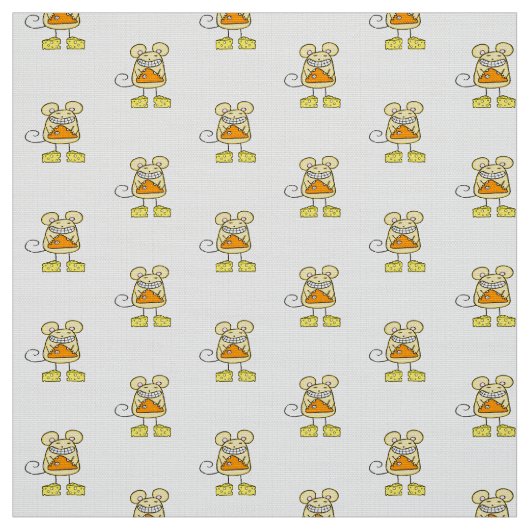 Fabric, Cheesy Mousey Pie Pizza Stoff (Muster)