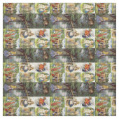 Fabric Cheshire Cat in Wunderland Stoff (Muster)