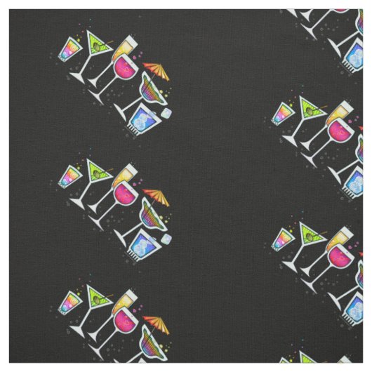 FABRIC - COCKTAIL UP! Cocktailbrille. Stoff (Muster)