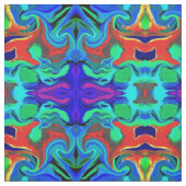 FABRIC & CRAFT BLAU UND ROTE FARBEN STOFF (Muster)
