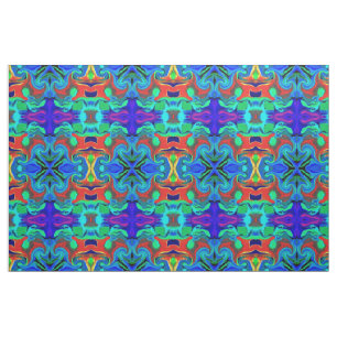 FABRIC & CRAFT BLAU UND ROTE FARBEN STOFF
