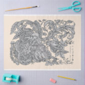 Fabric Design aus dem 18. Jahrhundert Seidenpapier (Basteln)