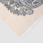 Fabric Design aus dem 18. Jahrhundert Seidenpapier (Ausschnitt)