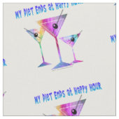 FABRIC - DIET ENDET BEI HAPPY HOUR, Cocktail Spaß Stoff (Nahaufnahme)