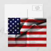 Fabric Effect US-Flagge Postkarte (Vorne/Hinten)
