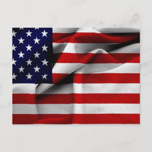 Fabric Effect US-Flagge Postkarte (Vorderseite)