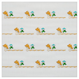 Fabric Frogging Ribbit Mushroom Stoff