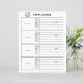 Fabric Inventory Sheet (Stehend Vorderseite)