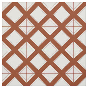 Fabric - Lattice Diamonds in Brown Stoff