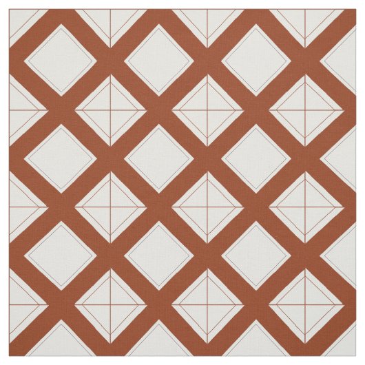 Fabric - Lattice Diamonds in Brown Stoff (Muster)
