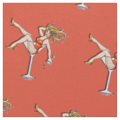FABRIC - MÄDCHEN IN EINEM MARTINI-GLAS 2 STOFF (Nahaufnahme)