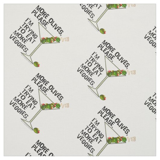 FABRIC - Mehr Oliven. Essen Veggies! Stoff (Muster)