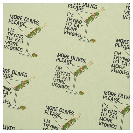 FABRIC - MEHR OLIVEN! Versucht, mehr Veggies zu es Stoff (Muster)
