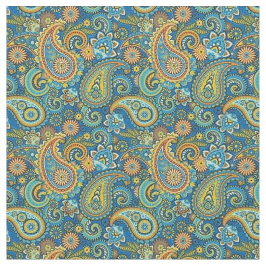 Fabric - Mehrfarbiges französisches Paisley Stoff (Nahaufnahme)