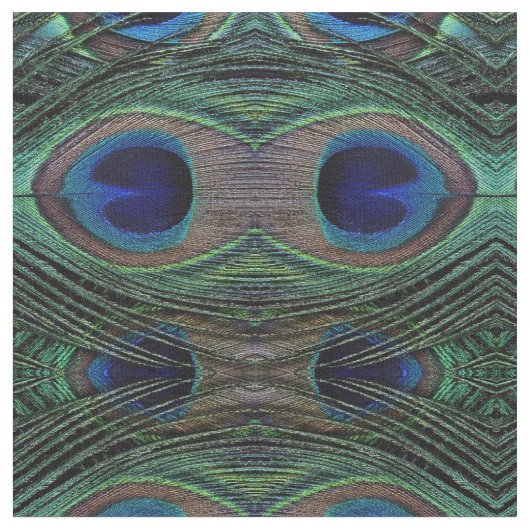 Fabric Peacock Feathers Stoff (Nahaufnahme)