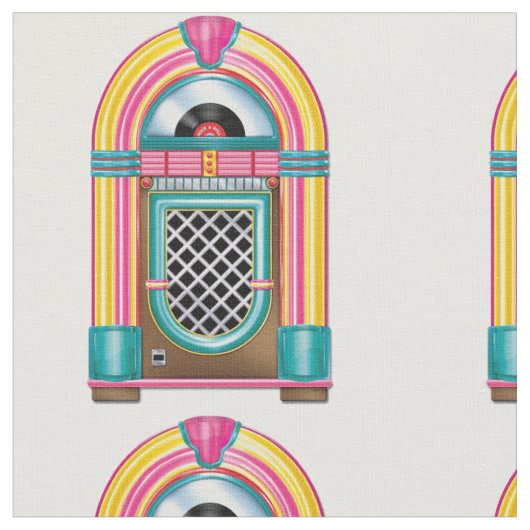 Fabric - Pop Art Jukebox Stoff (Nahaufnahme)