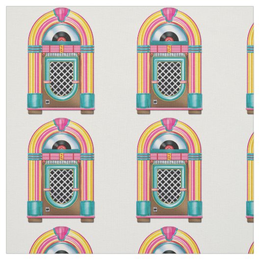 Fabric - Pop Art Jukebox Stoff (Muster)
