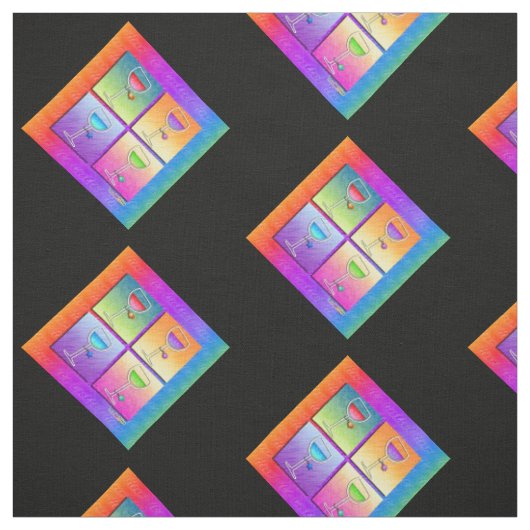 FABRIC - POP ART WINE STOFF (Muster)