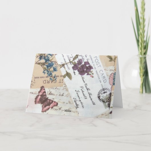 Fabric Post Card Art Karte (Rückseite)