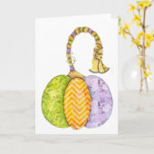 Fabric Pumpkin Karte (Gelbe Blume)